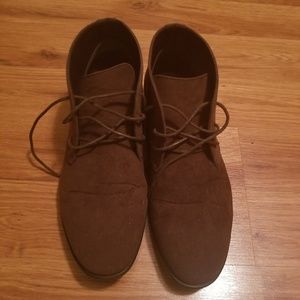 ASOS DESIGN Chukka boots in brown faux suede